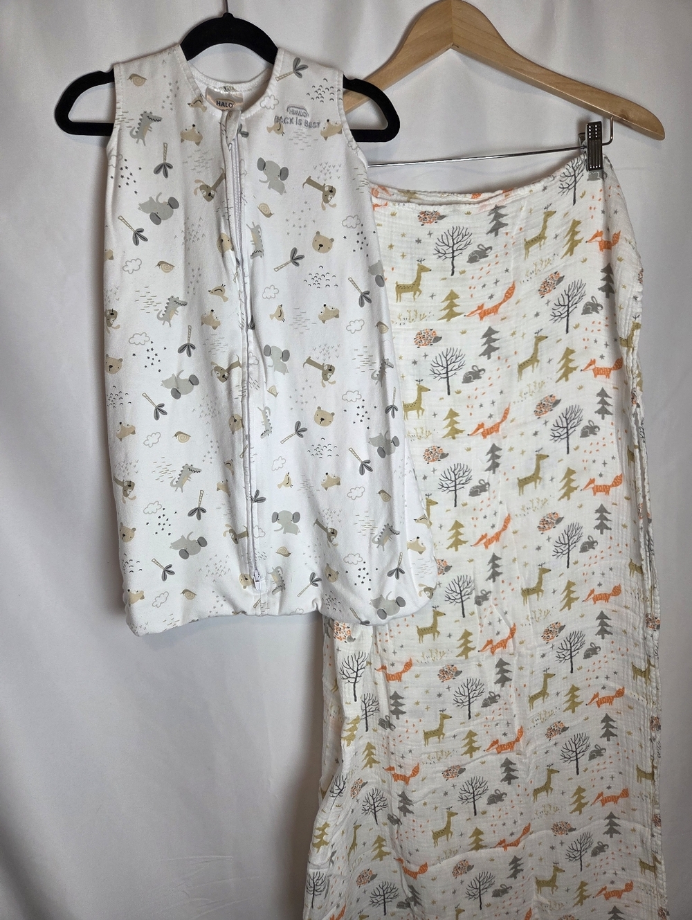 Halo Animal Print Sleep Sack And Upsimples Woodland Animal Swaddle Blanket